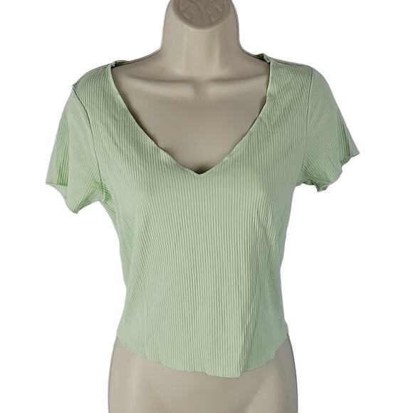 Wild Fable Short Sleeve V-Neck Blouse, Mint Green, Size M, NWT #BundleAndSave - Picture 1 of 7